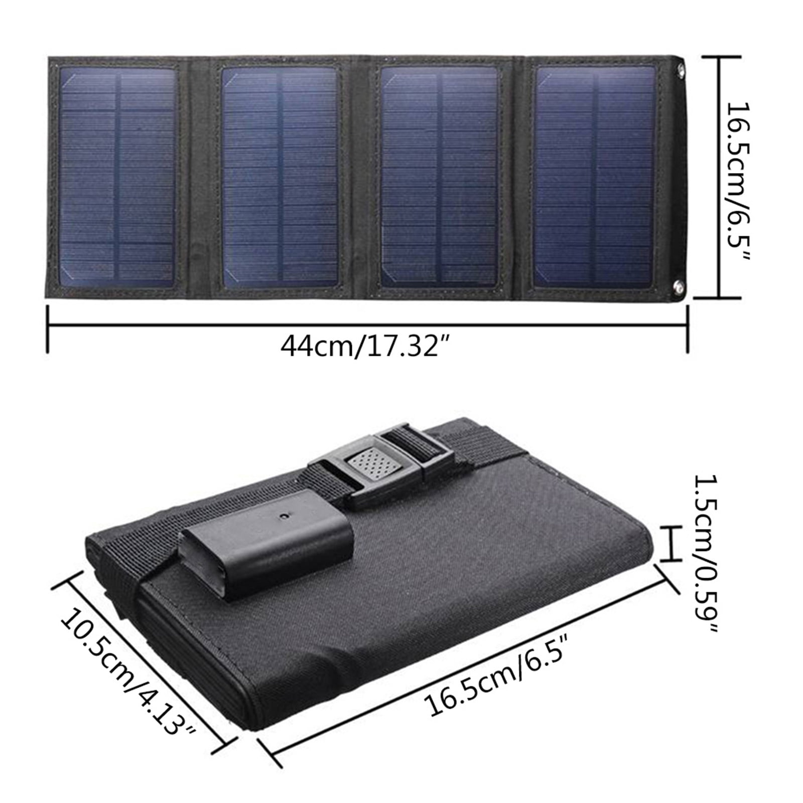 Tmalltide 100W 5V USB Solar Panel Portable Folding Foldable Waterproof Power Bank Outdoor Camping Hiking Phone Charger Cells