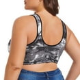thumbnail image 3 of KHONTS Women's Front Closure Color Blocking Push up Bras Wireless Soft Breathable Plus Size Bra Plunge Supportive Lift up Bralettes Black 85B, 3 of 7