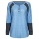 thumbnail image 4 of Camisas para Mujer Manga Larga Henley Tops Pullover con Botones Casual Loose Fit V-Neck Túnicas Tops, 4 of 5