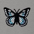 thumbnail image 2 of Dalix Butterfly Cropped Tee Lightweight High Waisted Short Sleeve Summer Shirt Womens in Carbon Gray L Large, 2 of 5