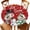 Red, variant on Round Fitted Tablecloths with Elastic Edge Let Snow Words on Red Waterproof Table Cover for Kitchen Dining Party Decor,45" - 54"