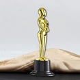thumbnail image 4 of Trofeos dorados de 4 piezas, molde de estatuilla de Oscar, trofeo de plástico, para ceremonia de premiación, premios de fiesta, celebración deportiva, 4 of 5