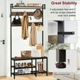 thumbnail image 2 of Coat Rack with Shoe Storage, Hall Tree with Bench, Shoes Shelf Organizer and Coat Rack for Entryway, Freestanding Clothes Rack, 2 of 6