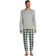 thumbnail image 3 of Jolly Jammies Men's Holiday Green Plaid Matching Family Pajamas Set, 2-Piece, Sizes S-XXL, 3 of 6