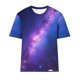 thumbnail image 2 of TaTaai Women's Galaxy Print Top Short Sleeve Crew Neck Pullover Loose Fit Casual Summer Chic T-Shirt Blouse Daily Party Weekend Gift, 2 of 5