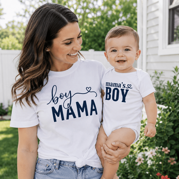 Boy Mama Shirt, Mama's Boy Matching Set, Mother Son Matching Shirts, Boy Mom Outfit, Mommy and Me Apparel, Birthday Gift for Mommy