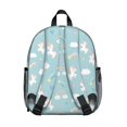thumbnail image 3 of Unicorn and Star Blue Pattern Backpack for School, Cute School Bag with Adjustable Shoulder Straps and Padded Back, 13.8"x11.4"x6", 3 of 5