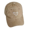 thumbnail image 2 of fenteer Baseball Cap Embroidered Heart Painter Hat Casual Peaked Hat Summer Cap Headwear Khaki B, 2 of 8