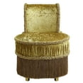 thumbnail image 3 of Gold Round Stool with Tufted Back - Add Comfort and Sophistication to Bedroom Vanity, 3 of 5