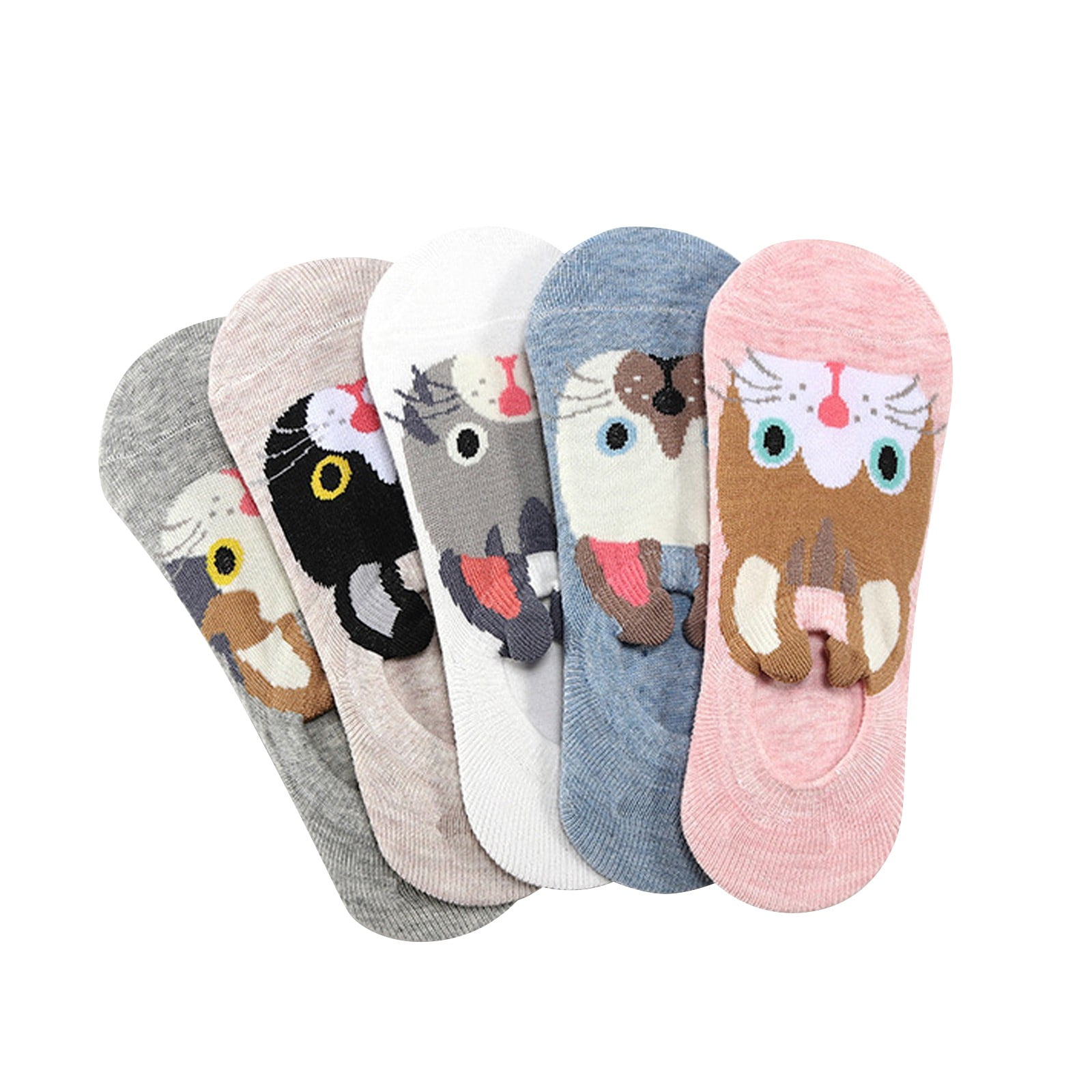Cartoon Fruit Pattern Embroidery Socks Women Cute Ankle High Casual Cotton Socks