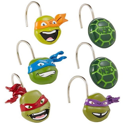 Nickelodeon Teenage Mutant Ninja Turtles Shower Curtain Hooks, 1 Each
