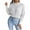 White, variant on Cable Knit Crop Sweaters for Women Trendy High Neck Solid Pullover Sweater Top Slim Fit Long Sleeve Sweaters