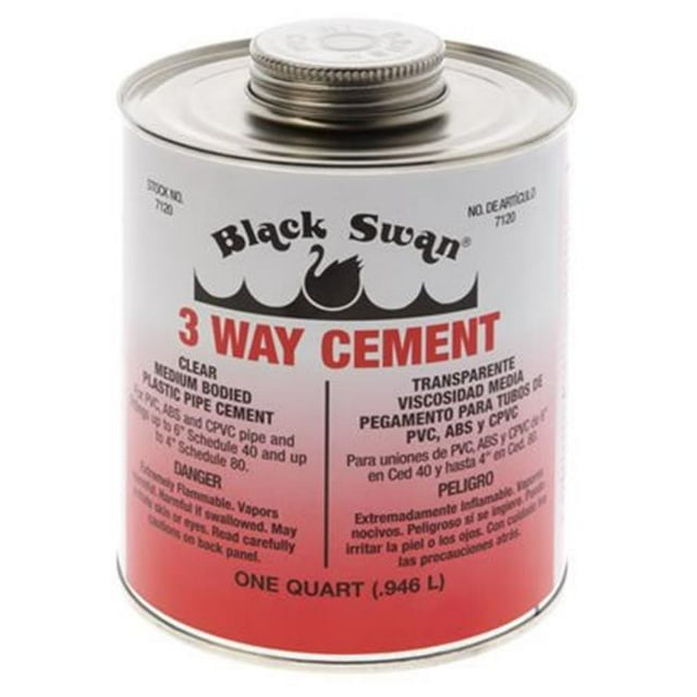 Black Swan Manufacturing 7115 3 Way Solvent 16 oz Cement Clear Md Bodied
