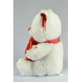 thumbnail image 3 of 9" White Musical Valentines Teddy Bear with Red "I Love You" Heart - Plays Music Melody Cute, 3 of 5