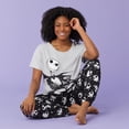 thumbnail image 5 of Richard Leeds International Womens Nightmare Before Christmas Matching 2 Piece Short Sleeve PJs Top & Jogger Pants Set - Soft & Cozy Sleep & Loungewear Pajamas Sets for Women, Gray X-Large, 5 of 6
