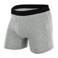 thumbnail image 3 of UoCefik Cotton Underwear for Men Comfort Fit Breathable Boxer Briefs Wicking Soft Seamless Boxers , Pack,Gray 4XL, 3 of 4