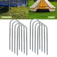 thumbnail image 1 of 8pcs estacas de trampolín trampolín estacas de viento de trampolín para toldos de cerca de jardín Plata, 1 of 8