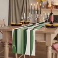 thumbnail image 2 of Green Geometric 72 Inch Table Runner, Contemporary Abstract Color Block Farmhouse Dresser Scarf Cotton & Linen Tablerunner for Dining/Kitchen Island/Holiday Party Décor 13" x 72", 2 of 9