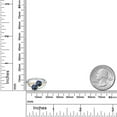 thumbnail image 3 of Gem Stone King 925 Sterling Silver and 10k Yellow Gold Blue Mystic Topaz and White Lab Grown Diamond 2 Stone Engagement Ring for Women (1.04 Cttw, Round 5MM, Gemstone, Size 6), 3 of 4