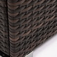 thumbnail image 6 of Olurrisa 22" Propane Gas Fire Pit Table, 50000 BTU Square Steel Fire Pit with Beautiful Wicker Base for Outside Patio Deck Garden Backyard-Black, 6 of 9