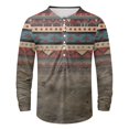 thumbnail image 3 of T-Shirt Men Male Spring Retro Letter Partial Printing Round Neck Short Sleeve Shirt Men Bronze M, 3 of 3