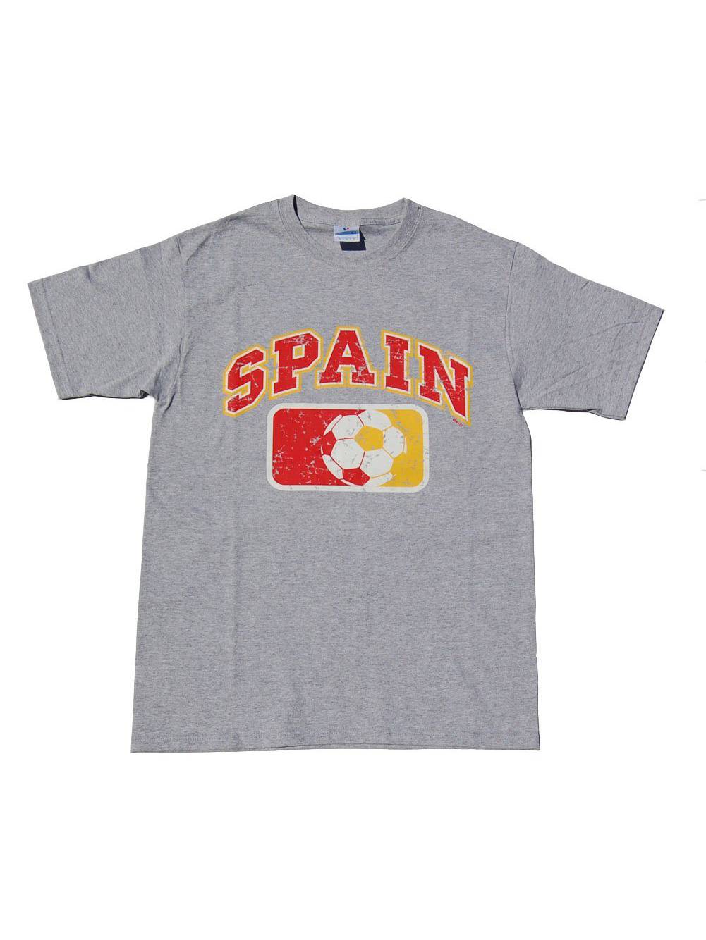 Soccer Shirts Spain Country Futbol Cotton TShirt Grey Walmart