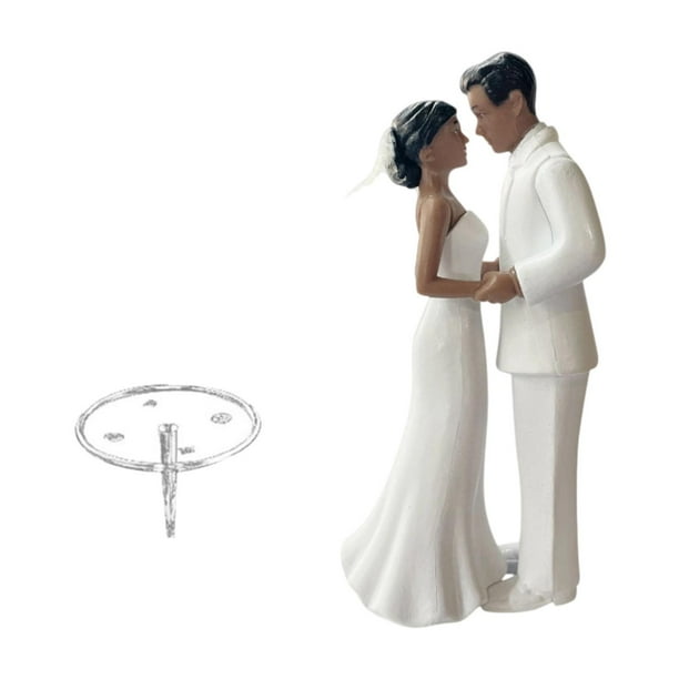 Figura de novio para tarta de boda, accesorio de micropaisaje DIY, novedad Traje blanco