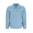 thumbnail image 4 of Womens Button Down Shirts Cotton Striped Dress Shirt Long Sleeve Collared Office Work Pinstripes Blouses Tops, 4 of 6