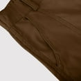 thumbnail image 7 of Zedker Womens Cargo Hiking Shorts Elastic Waist Knee Length Summer Outdoor Waterproof with Pockets Brown Plus L, 7 of 7