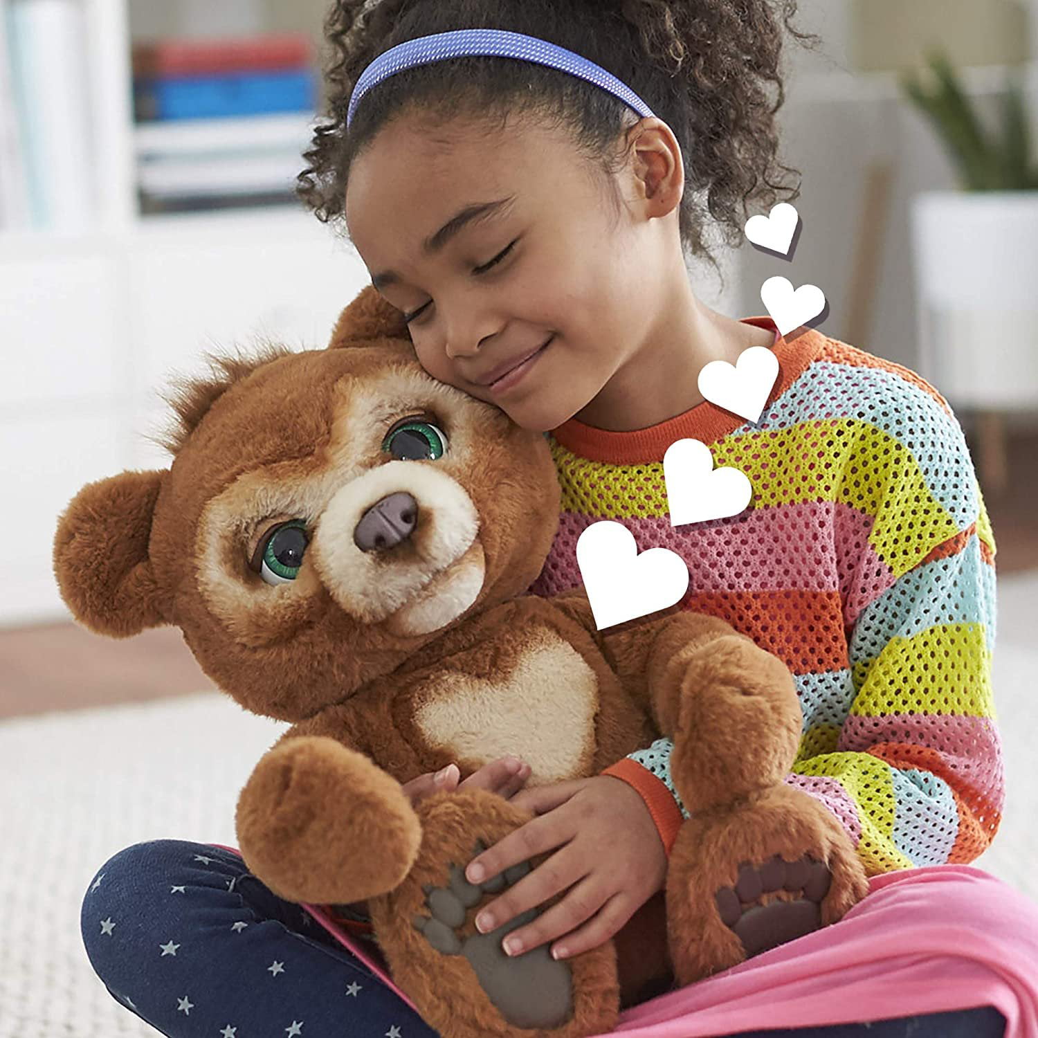FurReal friends E4591EP5, Peluche Inte bc ractive Cubby, l'ours Curieux  Multicolore - Furfeal