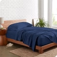 thumbnail image 1 of Bare Home Organic Jersey Sheet Set - 100% Organic Cotton - Deep Pocket - 4 Piece - Full, Dark Blue, 1 of 8