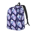 thumbnail image 1 of Disketp blue starry sky Skull flower Mochila de Lona Estampada, Mochila Escolar de Viaje Ligera para Estudiantes y Portátil-Medium, 1 of 5