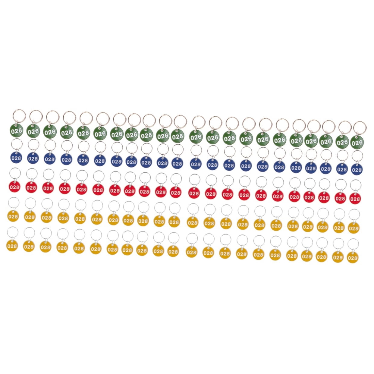 2 Count Number Tag Key Chain Luggage Id Tags Numbered Suitcase Blue