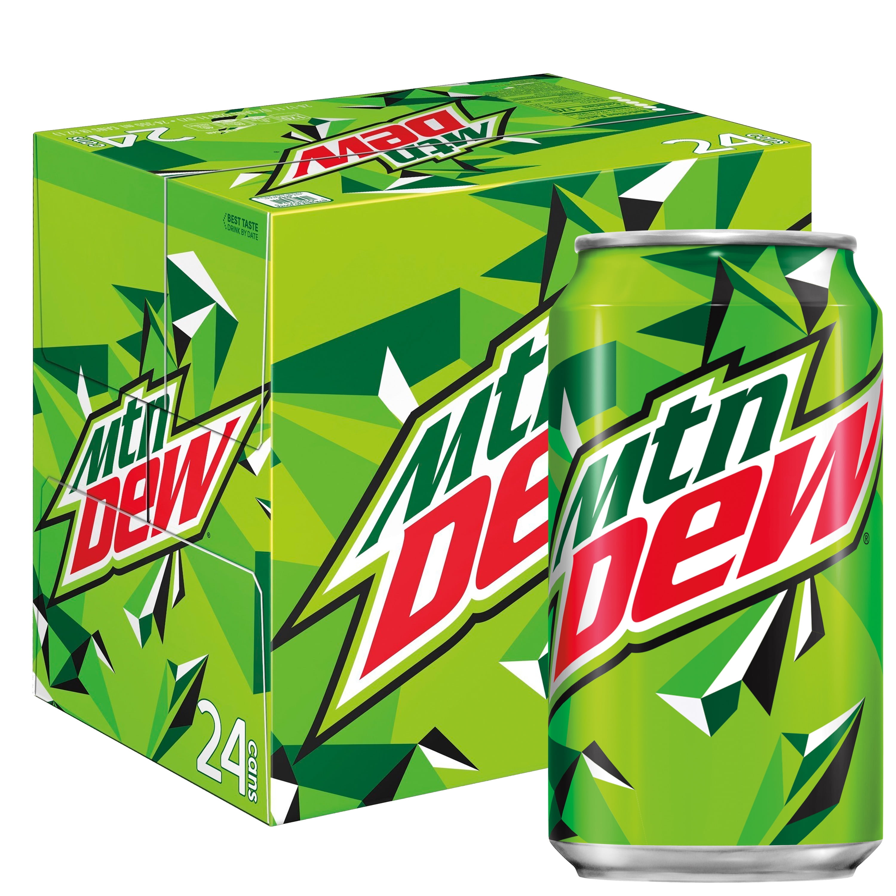 Mountain Dew Citrus Soda Pop, 12 oz Cans, 24 Pack