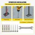 thumbnail image 5 of KFFKFF Outdoor Step Handrails, Suitable for 1-2 Steps, Single Post Iron Railing, Grey, Ideal for Concrete or Wood Stairs, Includes Base, 5 of 9