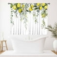 thumbnail image 5 of Yellow Lemon Kitchen Window Curtains,Eucalyptus Botanical Leaves Herb Plant Floral Fruit Rural Farmhouse Spring Summer Bedroom Living Room Bathroom 2 Panels,55X39 Inch, 5 of 5