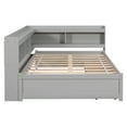 thumbnail image 7 of Full Bed with L-shaped Bookcases, Drawers ,Grey, 7 of 7