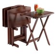 thumbnail image 2 of Winsome Darryl Ensemble de 5 tables à collation surdimensionnées, noyer, 2 of 9