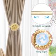 thumbnail image 4 of Jokapy Magnetic Curtain Tiebacks, Sparkling Crystal Flower Curtain Holdbacks, Gold, 4 Count, 4 of 10