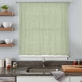 thumbnail image 5 of Sage Green Burlap Texture Sheer Curtains 63 Inches Long, Farmhouse Vintage Sage Green Light Filering Curtains, Breathable Simi Curtain Privacy Drapes for Living Room Bedroom Window Treatment, 5 of 9
