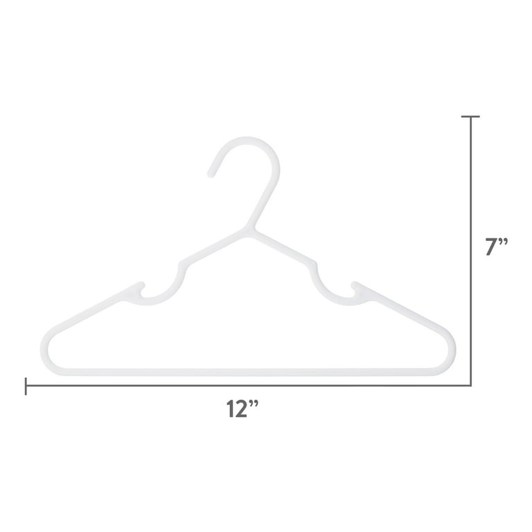 Casafield Infant and Toddler Fabric and Plastic Baby Clothes Hangers, 50  Count