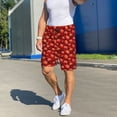 thumbnail image 6 of Sikiie Red Skulls 1 Mens Pajama Shorts, Lounge Pant, Men's shorts，Sleep Pj Shorts for Men-Medium, 6 of 6