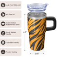 thumbnail image 3 of 20oz Stainless Steel Insulated Tumbler With Handle Leak Proof Straw Lid Geometric Art Double Wall Hot Cold Travel Cup, 3 of 5