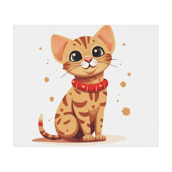 DistinctInk Mouse Pad - 1/4" Foam Rubber - Ocicat Cat