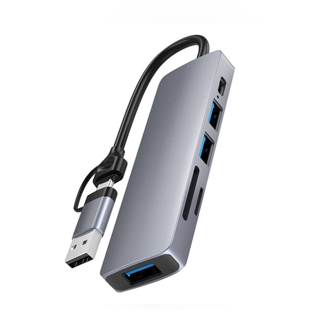 Inteprter USB A/C Hub Multifuncional Cable Conector Estación de acoplamiento Computadoras Teléfonos móviles Adaptador Equipo Herramienta de conexión Relojes inteligentes