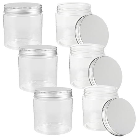 NICERIO Portable Plastic Jars with Lids Assorted Color for Dry Food 6Pcs