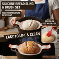 thumbnail image 7 of Complete Sourdough Starter Kit for Beginners — 9" Rattan Banneton Basket, 24oz Glass Fermentation Jar with Thermometer, Full Bread Baking Tool Set, 7 of 7
