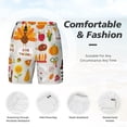 thumbnail image 4 of Kdxio Thanksgiving Print Men'S Swim Trunks With Compression Liner 7 Inch Inseam Quick Dry Swim Shorts, 4 of 7