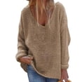 thumbnail image 4 of Pull d'Automne Tendance Confortable Haut Tricoté Décontracté Coupe Ample pour Femmes Pull d'Automne Tout-Aller, 4 of 7