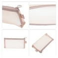 thumbnail image 3 of 1 Pc Women Convenient Travel Cosmetic Bag for Vacation Outdoor Activities Pink Nylon Mesh, 3 of 4
